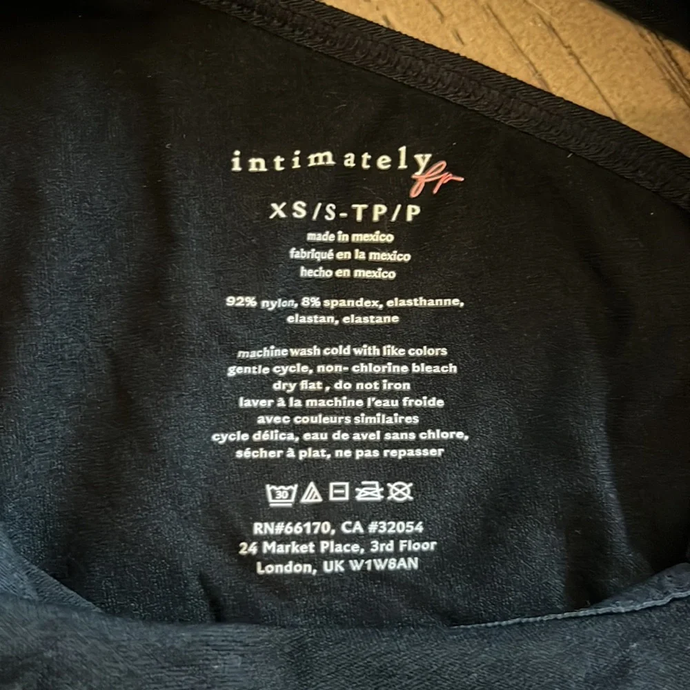 Free People Intimately Our Cut It Out Seamless Long Sleeve Black XS/S NWOT